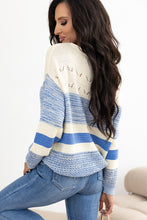Load image into Gallery viewer, Contrast Round Neck Long Sleeve Sweater