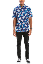 Load image into Gallery viewer, WS7007N Weiv Mens Print Hawaiian Button Down Shirt
