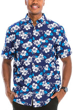 Load image into Gallery viewer, WS7007N Weiv Mens Print Hawaiian Button Down Shirt