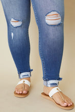 Load image into Gallery viewer, Plus High Rise Button Fly Ankle Skinny