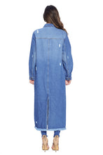 Load image into Gallery viewer, DENIM LONG JACKETS DISTRESSED WASHED