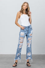 Load image into Gallery viewer, HEAVY DESTROYED STRAIGHT JEANS