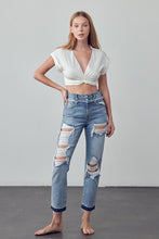 Load image into Gallery viewer, HIGH RISE DOUBLE WAIST BANDED JEANS