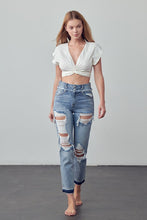 Load image into Gallery viewer, HIGH RISE DOUBLE WAIST BANDED JEANS