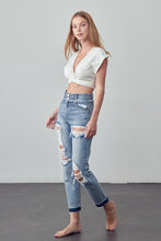 Load image into Gallery viewer, HIGH RISE DOUBLE WAIST BANDED JEANS
