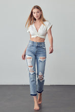 Load image into Gallery viewer, HIGH RISE DOUBLE WAIST BANDED JEANS