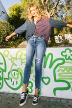 Load image into Gallery viewer, High Rise Ankle Skinny with Uneven Hem Detail
