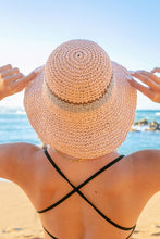 Load image into Gallery viewer, Stripe Accent Straw Bucket Hat
