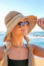 Load image into Gallery viewer, Stripe Accent Straw Bucket Hat