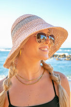 Load image into Gallery viewer, Stripe Accent Straw Bucket Hat