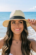 Load image into Gallery viewer, Classic Straw Panama Fedora Hat
