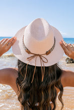 Load image into Gallery viewer, Boho Accent Straw Panama Fedora Hat