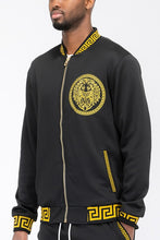 Load image into Gallery viewer, Mens Black and Gold Detail Track Suit