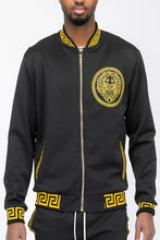 Load image into Gallery viewer, Mens Black and Gold Detail Track Suit