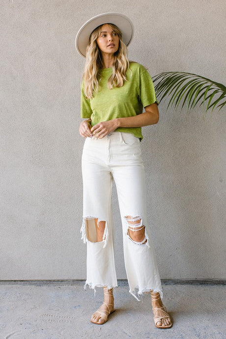 90S VINTAGE ANKLE STRAIGHT JEANS