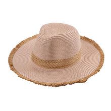 Load image into Gallery viewer, FRAYED BRIM BEACH STRAW HAT