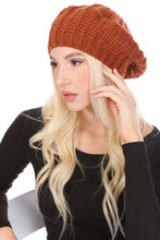 Load image into Gallery viewer, KNITTED CABLE KNIT FASHION BERET