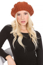 Load image into Gallery viewer, KNITTED CABLE KNIT FASHION BERET