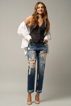 Load image into Gallery viewer, HIGH WAIST STRAIGHT HAVEY DESTROYED JEANS