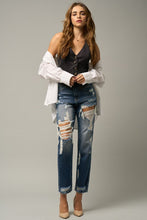 Load image into Gallery viewer, HIGH WAIST STRAIGHT HAVEY DESTROYED JEANS