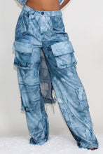 Load image into Gallery viewer, ATHINA TIE DYE PRINT CARGO CASUAL PANTS