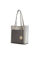 Load image into Gallery viewer, MKF Collection Leah Color-Block Tote Bag by Mia K