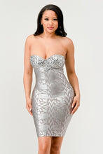Load image into Gallery viewer, Gilded Glamour Strapless Dress
