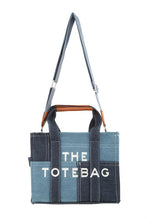 Load image into Gallery viewer, The Medium Denim Crossbody Tote Bag
