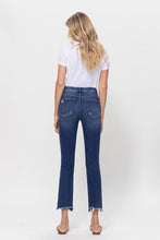 Load image into Gallery viewer, Mid Rise Crop Slim Straight Medium Jeans