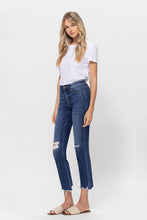 Load image into Gallery viewer, Mid Rise Crop Slim Straight Medium Jeans