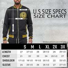 Load image into Gallery viewer, Mens Black and Gold Detail Track Suit