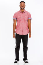Load image into Gallery viewer, Weiv Men&#39;s Casual Short Sleeve Two Tone Shirts