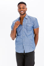 Load image into Gallery viewer, Weiv Men&#39;s Casual Short Sleeve Two Tone Shirts