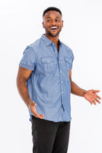 Load image into Gallery viewer, Weiv Men&#39;s Casual Short Sleeve Two Tone Shirts