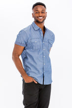 Load image into Gallery viewer, Weiv Men&#39;s Casual Short Sleeve Two Tone Shirts