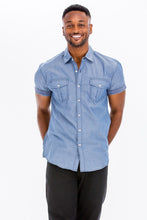 Load image into Gallery viewer, Weiv Men&#39;s Casual Short Sleeve Two Tone Shirts