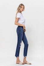 Load image into Gallery viewer, Mid Rise Crop Slim Straight Medium Jeans
