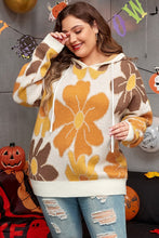 Load image into Gallery viewer, Women Knitted Drawstring Hooded Plus Size Sweater