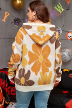 Load image into Gallery viewer, Women Knitted Drawstring Hooded Plus Size Sweater