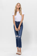 Load image into Gallery viewer, Mid Rise Crop Slim Straight Medium Jeans